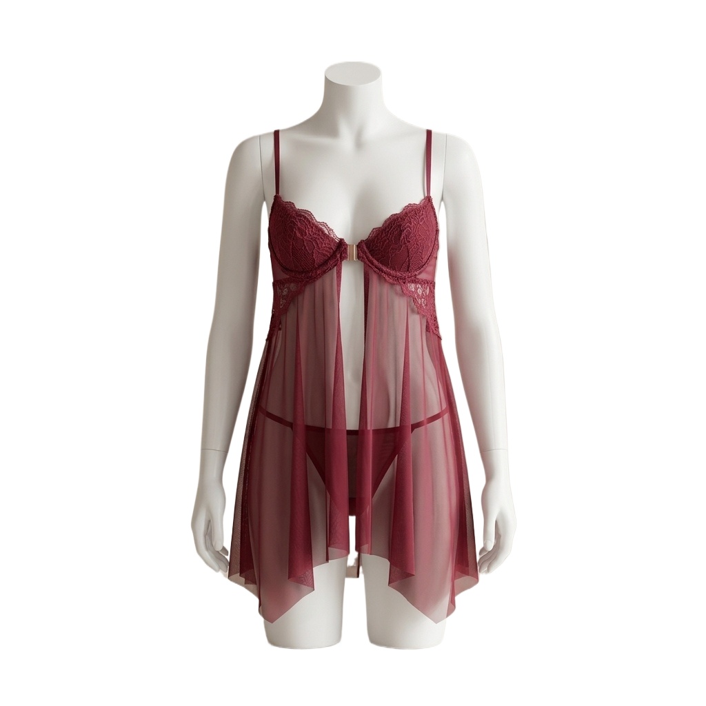 Babydoll Chemise Night - Lingerie da donna in pizzo, stile