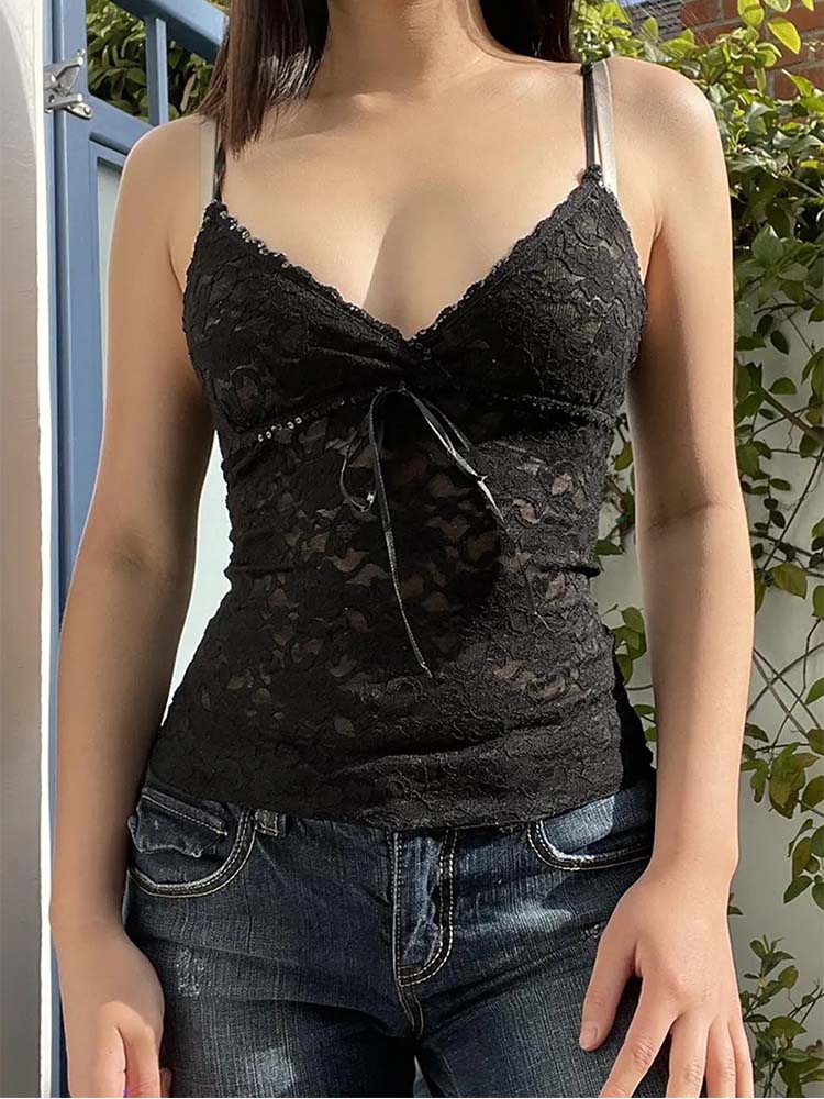 Top Corto in Pizzo Trasparente - Cami Top Lace recensione e prezzo
