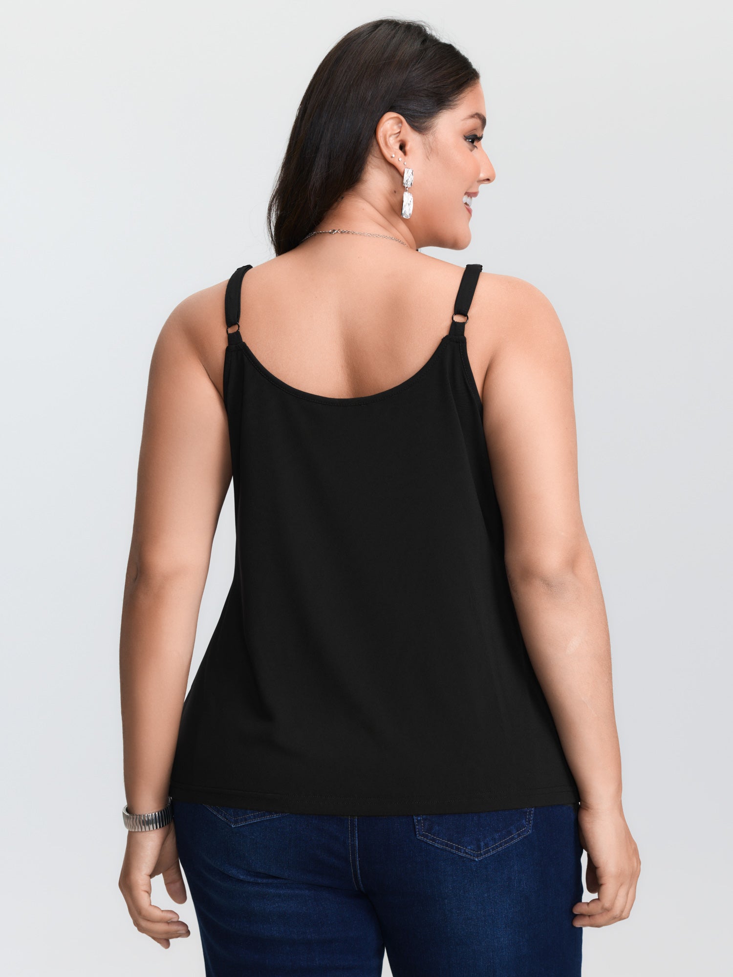 Canotta nera in maglia, dispon - Cami Top Lace recensione e prezzo