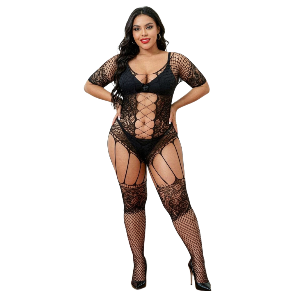 Nuovi body a rete taglie forti - Bodystocking Fishnet recensione e prezzo